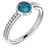 Bague de fiançailles en or avec diamant bleu et diamants - modèle i71646