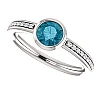 Bague de fiançailles en or avec diamant bleu et diamants - modèle i71646
