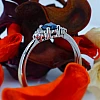 Engagement ring i71845DbDi in Gold with Blue Diamond