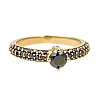 i906DnDn Gold-Verlobungsring mit schwarzen Diamanten