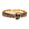 i906DnDn Gold-Verlobungsring mit schwarzen Diamanten