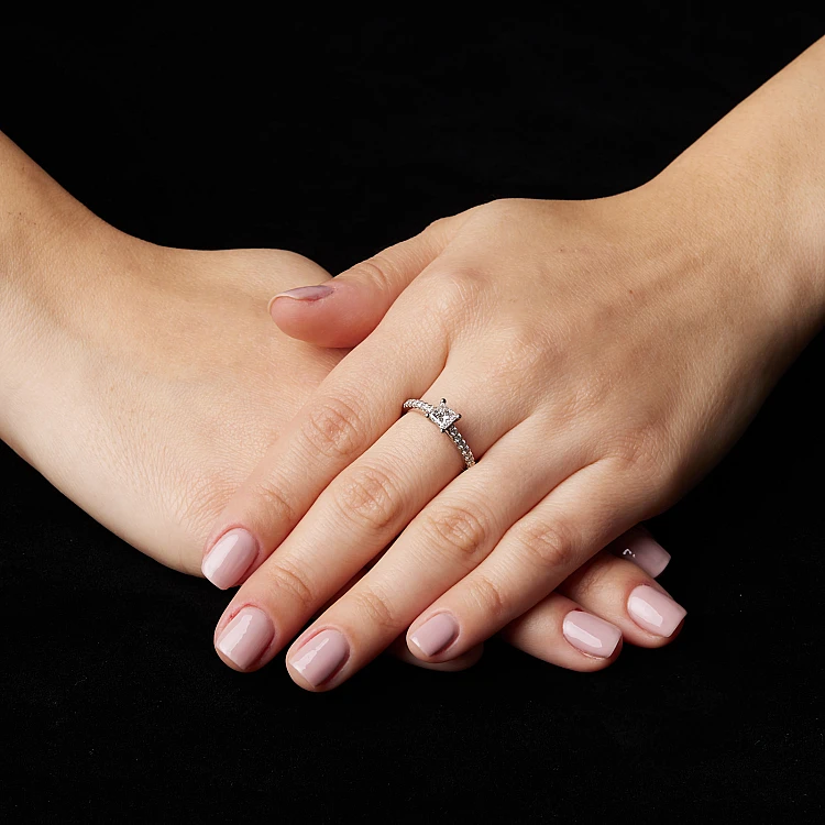 Engagement ring i122096DiDi in Gold with Diamonds - GIA 0.30ct - 0.40ct