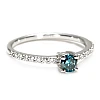 Verlovingsring in goud of platina met blauwe diamant en diamanten i1221908dbdi