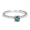 Verlovingsring in goud of platina met blauwe diamant en diamanten i1221908dbdi