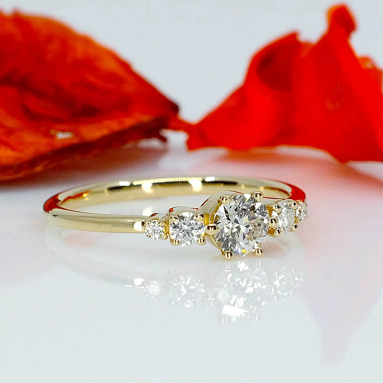 Verlobungsring i1692didi aus Gold mit Diamanten – GIA 0,30 ct – 0,40 ct