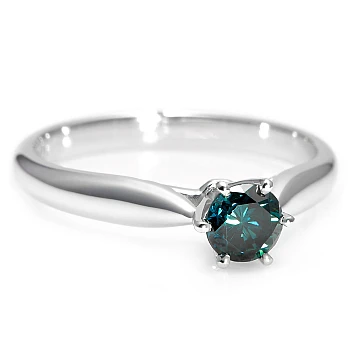Anillo de compromiso de oro con diamante azul de 0,20 ct a 0,25 ct - modelo i1766v2
