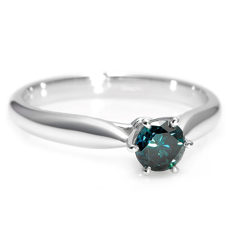 Anillo de compromiso de oro con diamante azul de 0,20 ct a 0,25 ct - modelo i1766v2