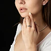 Bague de fiançailles en or avec diamant bleu et diamants incolores - modèle i2649