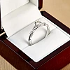 18k Gold SideStone Engagement Ring with GIA Certified Brilliant Diamond - model i2873