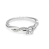 18k Gold SideStone Engagement Ring with GIA Certified Brilliant Diamond - model i2873