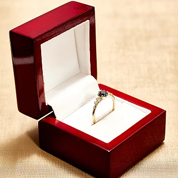 18k Gold or Platinum Engagement Ring with Black Diamond and Colorless Diamonds - model i3122