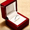 18k Gold SideStone Engagement Ring with GIA Certified Cushion Diamond - model i3905