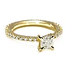 Gold Engagement Ring with GIA Certified Princess Diamond - model i4041