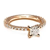 Gold Engagement Ring with GIA Certified Princess Diamond - model i4041