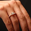 Gold Engagement Ring with GIA Certified Princess Diamond - model i4041