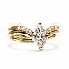 Anello di fidanzamento in oro con diamante sintetico a taglio marquise certificato IGI - modello i122376