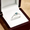Bague de fiançailles en or avec diamant bleu et diamants - modèle i2748