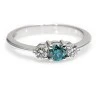 Bague de fiançailles en or avec diamant bleu et diamants - modèle i2748