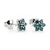 Pendientes de oro con diamantes azules - modelo c652