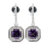 c1175Amdi Gold Earrings with Amethysts and Diamonds