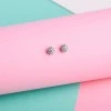 Halo-Ohrringe aus Platin mit farblosen Diamanten - Modell c122092