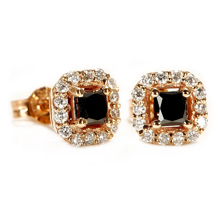 Orecchini in oro con diamanti Black Princess e diamanti incolori c122830dnpdi