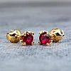 Pendientes de oro o platino con rubíes - modelo c1626