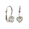 18K White Gold Earrings with GIA Certified Heart Diamonds - model c1866
