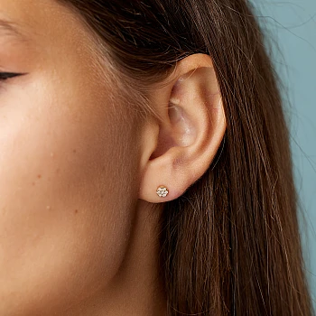 Pendientes de oro con diamantes - modelo c1940