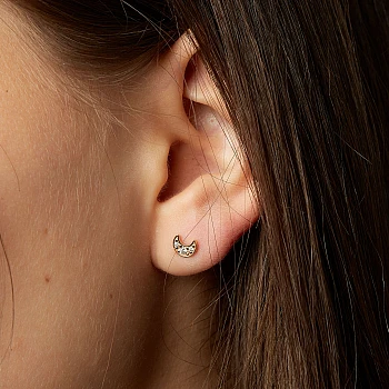 Pendientes de oro con diamantes - modelo c1944