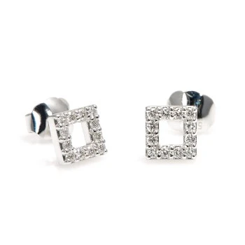 Pendientes de oro con diamantes - modelo c1953