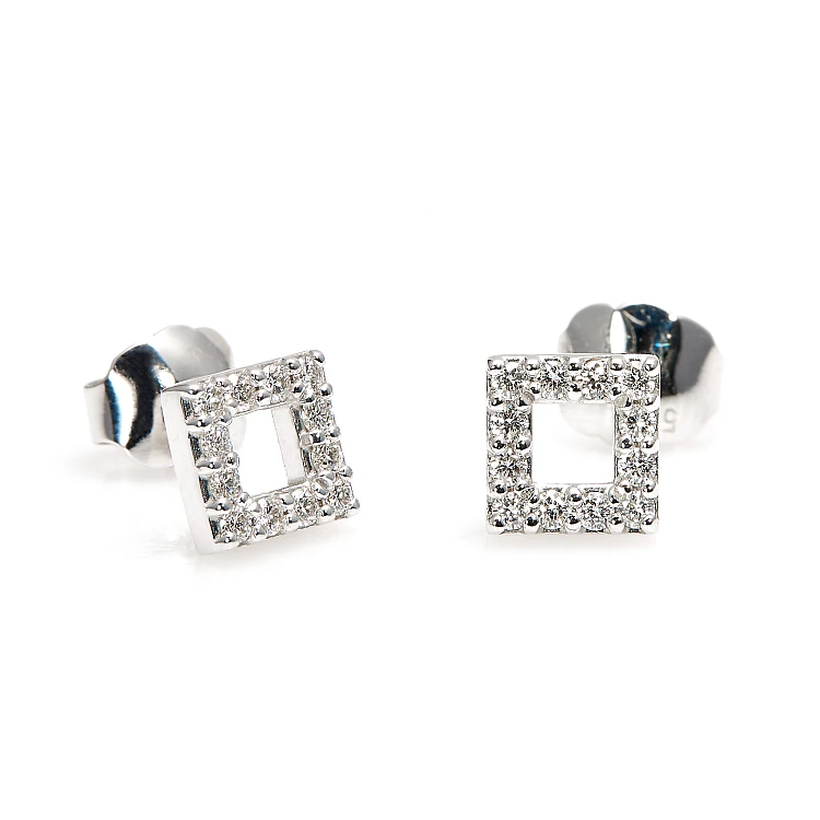 Pendientes de oro con diamantes - modelo c1953