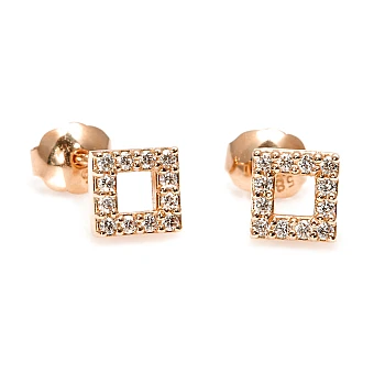 Pendientes de oro con diamantes - modelo c1953