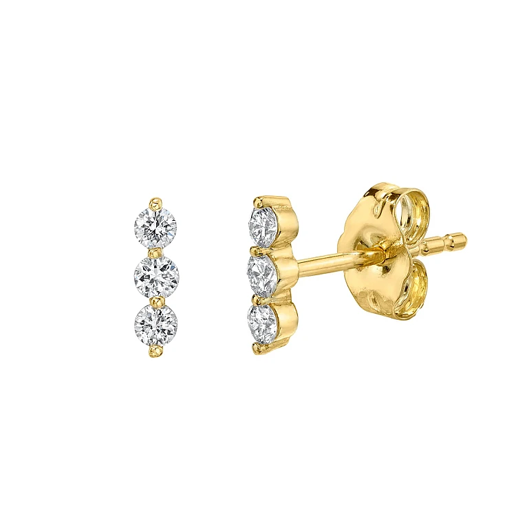 Oorbellen c1976 in goud of platina met diamanten