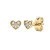 Herzohrringe um 1957 in Gold oder Platin mit Diamanten