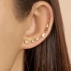 Herzohrringe um 1957 in Gold oder Platin mit Diamanten