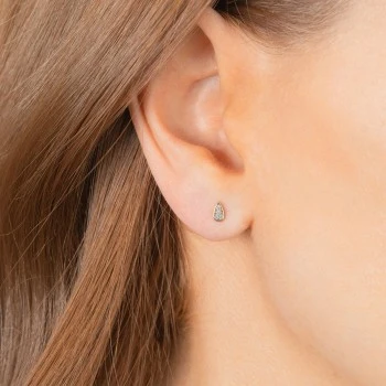 Pendientes de lágrima en oro o platino con diamantes - modelo c2065