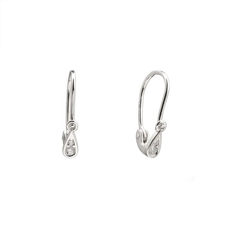 Pendientes de oro con diamantes - modelo c2719