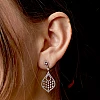 Traandruppeloorbellen c2760 in goud met diamanten