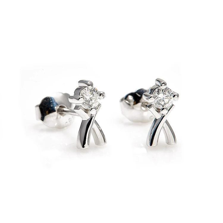 Ohrringe c2767 in Gold oder Platin mit Diamanten