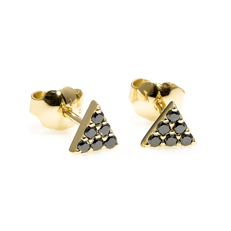 Pendientes de oro con diamantes negros - modelo c2769
