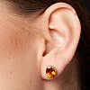 Pendientes de oro con citrino - modelo c2846
