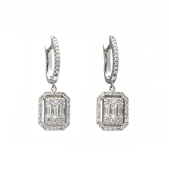 Oorbellen c2931DiemDi in goud of platina met diamanten