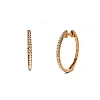 Pendientes circulares de oro con diamantes - modelo c3128