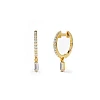 Pendientes circulares de oro con diamantes - modelo c3133
