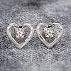 Herzohrringe aus Gold oder Platin mit Diamanten c3229