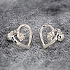 Herzohrringe aus Gold oder Platin mit Diamanten c3229