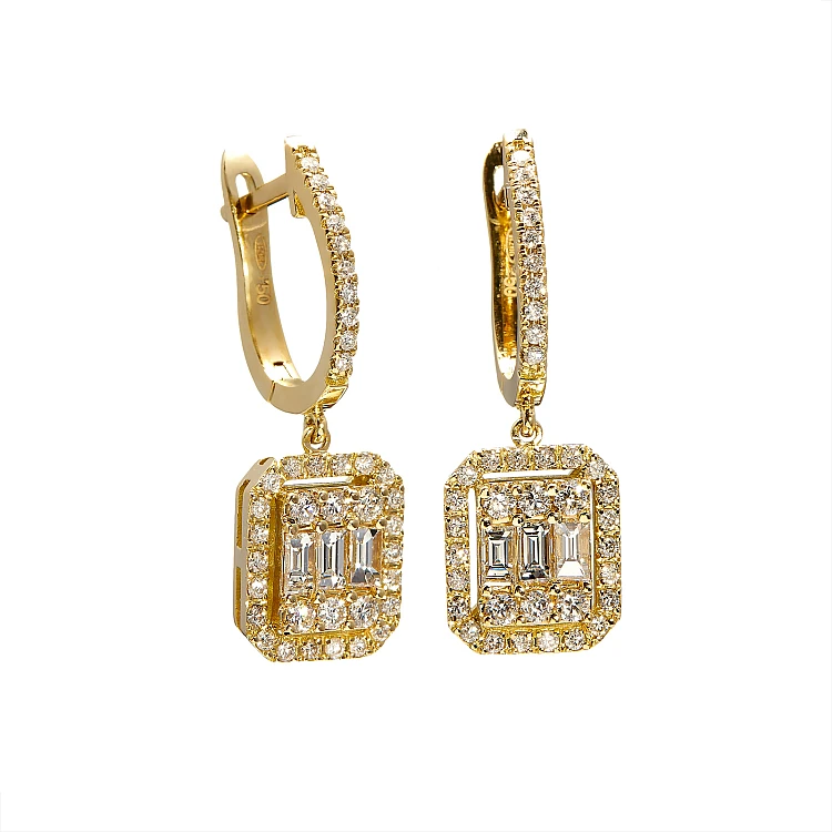 Oorbellen c2931DiemDi in goud of platina met diamanten