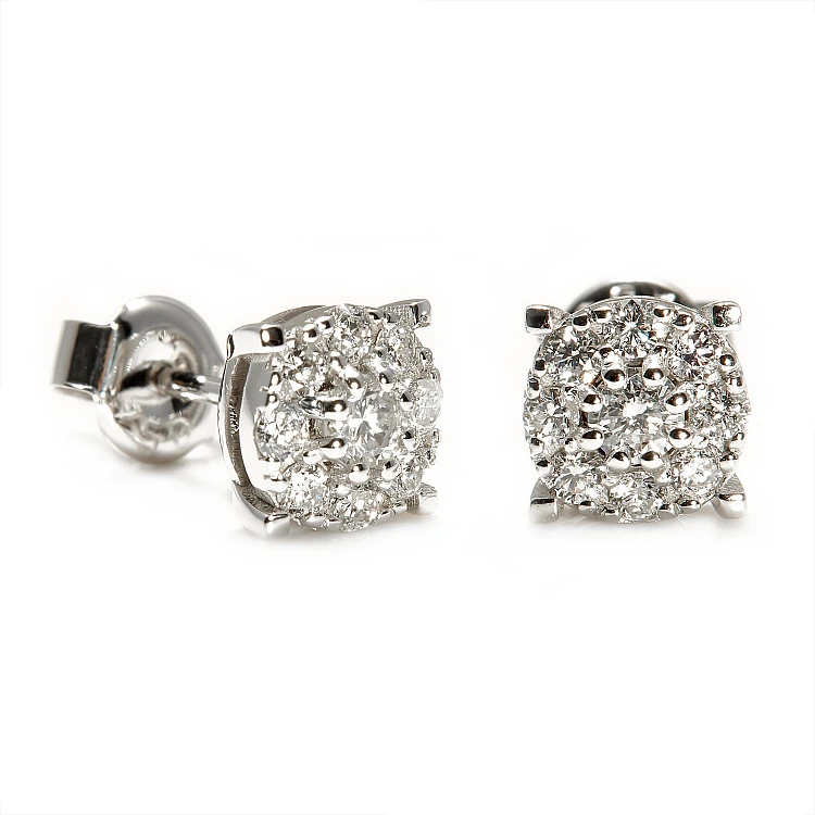 Ohrringe aus Gold oder Platin mit farblosen Diamanten c4019didi