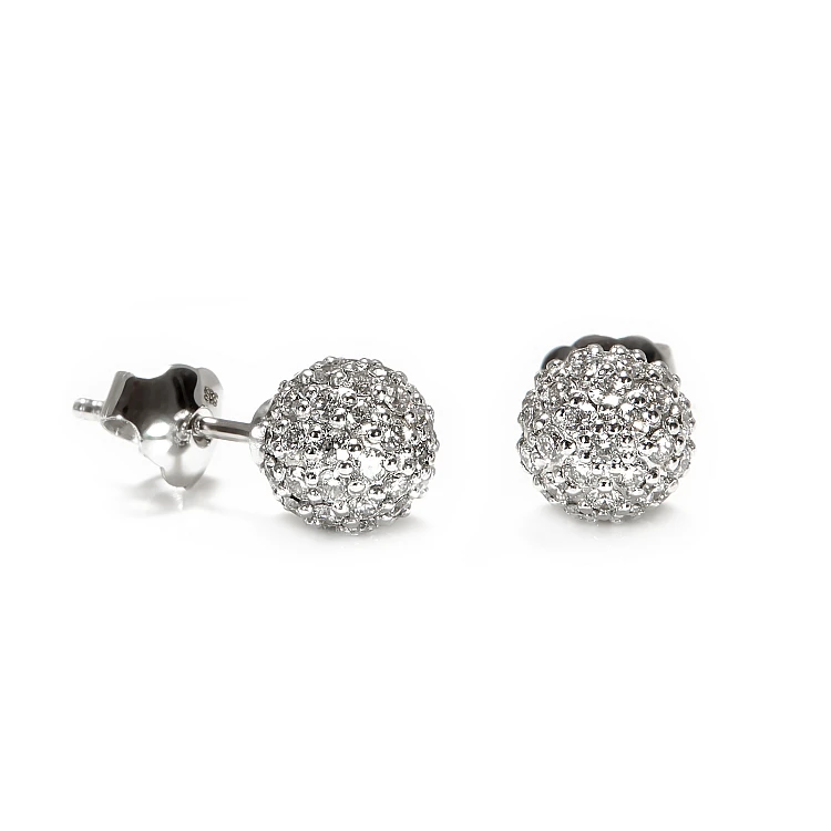 Ohrringe aus Gold oder Platin mit farblosen Diamanten – Modell c4582
